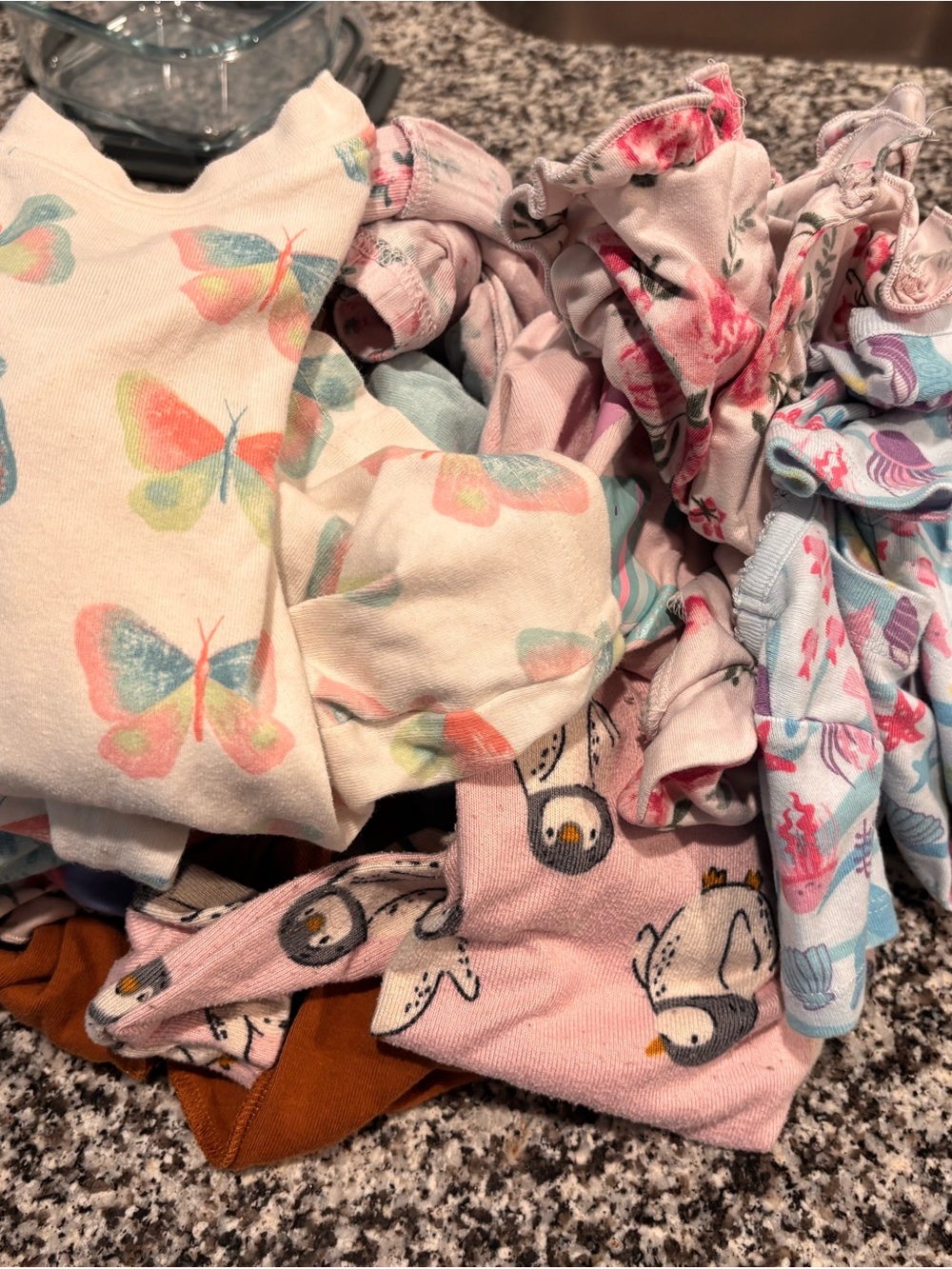 Baby Girl Mixed Print Pajama Lot - Butterflies, Penguins & Mermaids